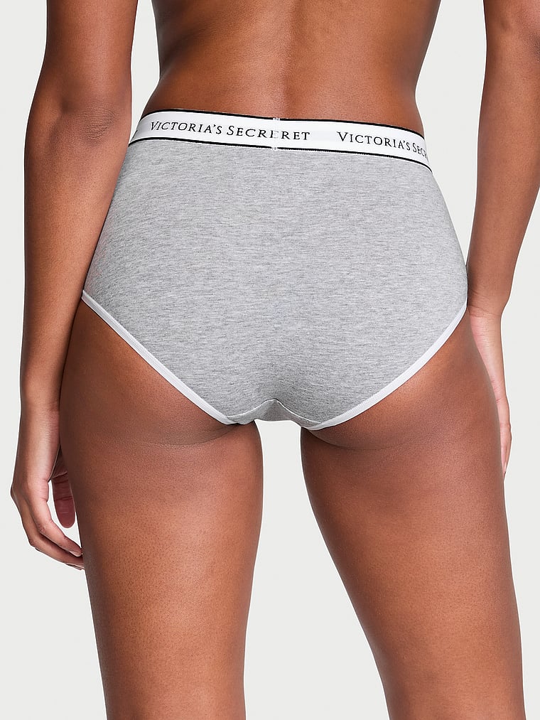 Victoria's Secret, Cotton Logo Cotton Modern Brief Panty, onModelBack, 2 of 3