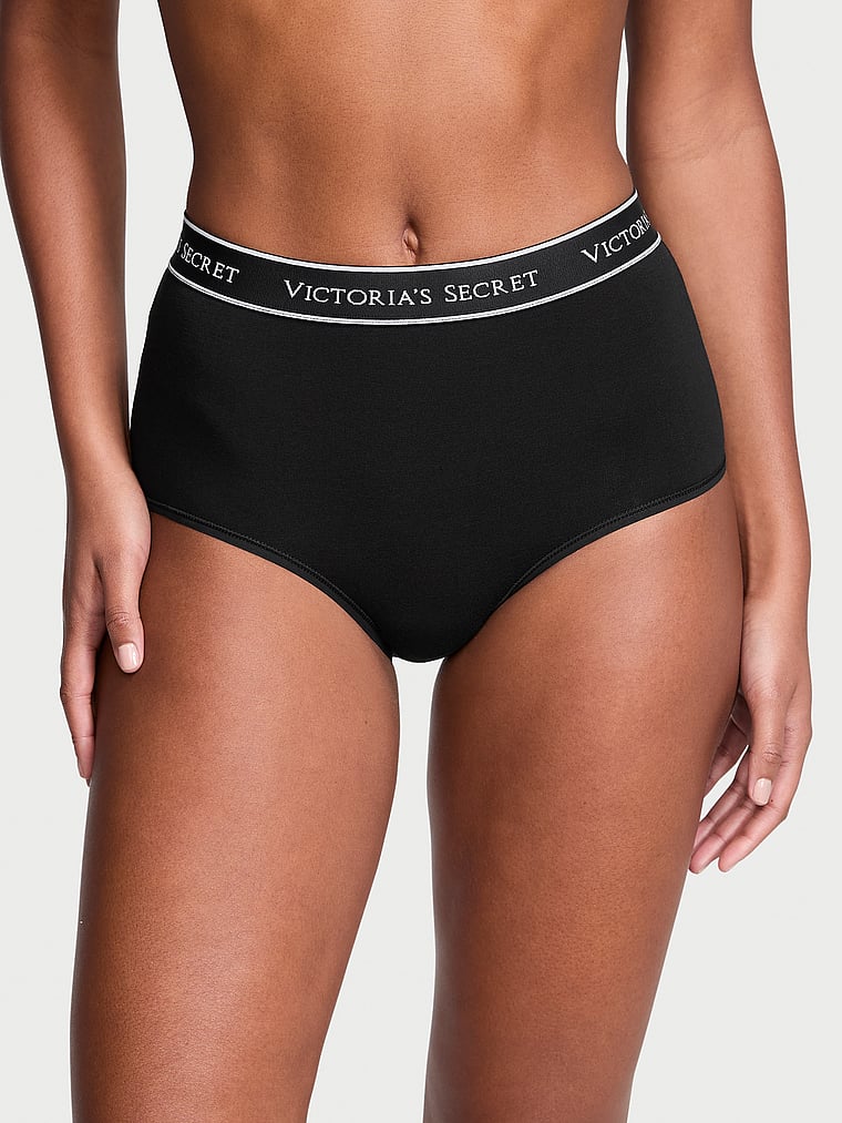 Logo Cotton High-Waist Brief Panty