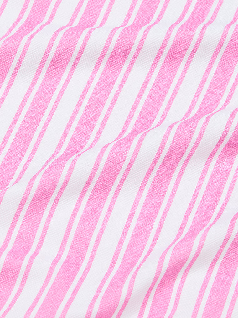 PINK Scrunchie String Bikini Bottom, Pink Stripe, detail, 4 of 4