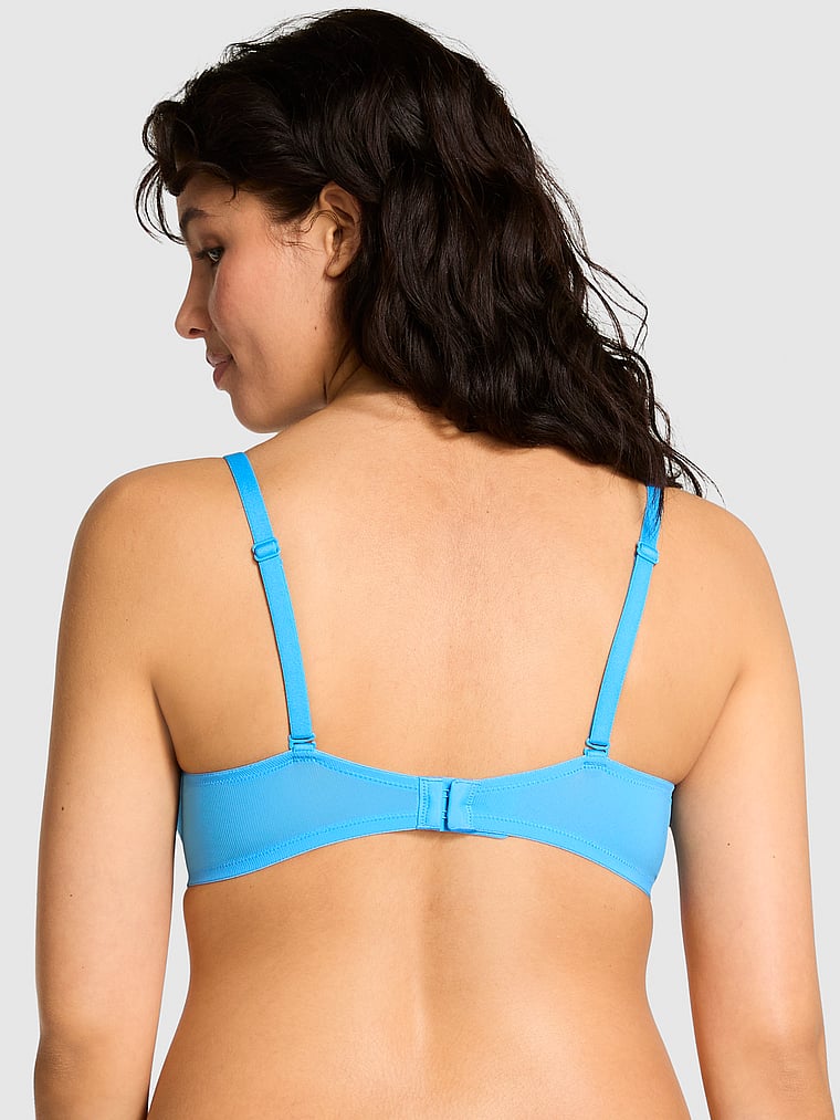 PINK Wear Everywhere Wear Everywhere Push-Up Bra, Castaway Blue, detail, 2 of 5 Isabella is 5'9" and wears 36B or Medium