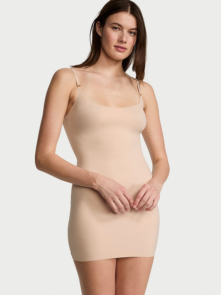 Victoria's Secret, Victoria's Secret BODYWEAR by Victoria with FeatherSoft™ Innovation Slip Dress, onModelFront, 1 of 4
