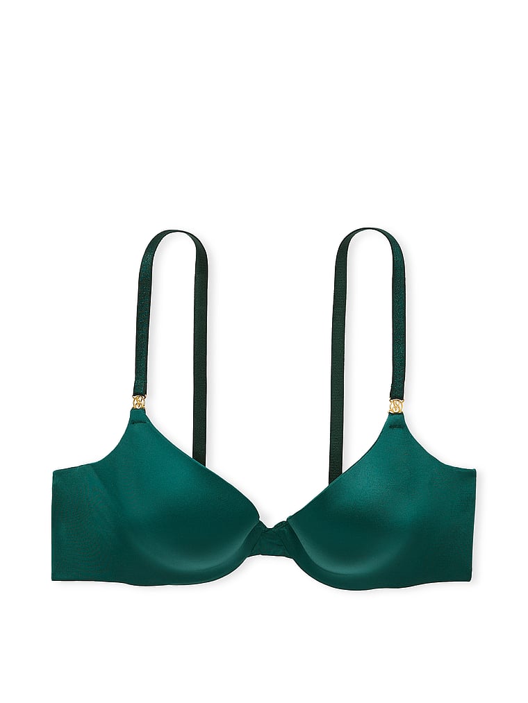 Victoria's Secret, Very Sexy Icon by Victoria's Secret Smooth Push-Up Demi Bra, Green Mystique, offModelFront, 2 of 4