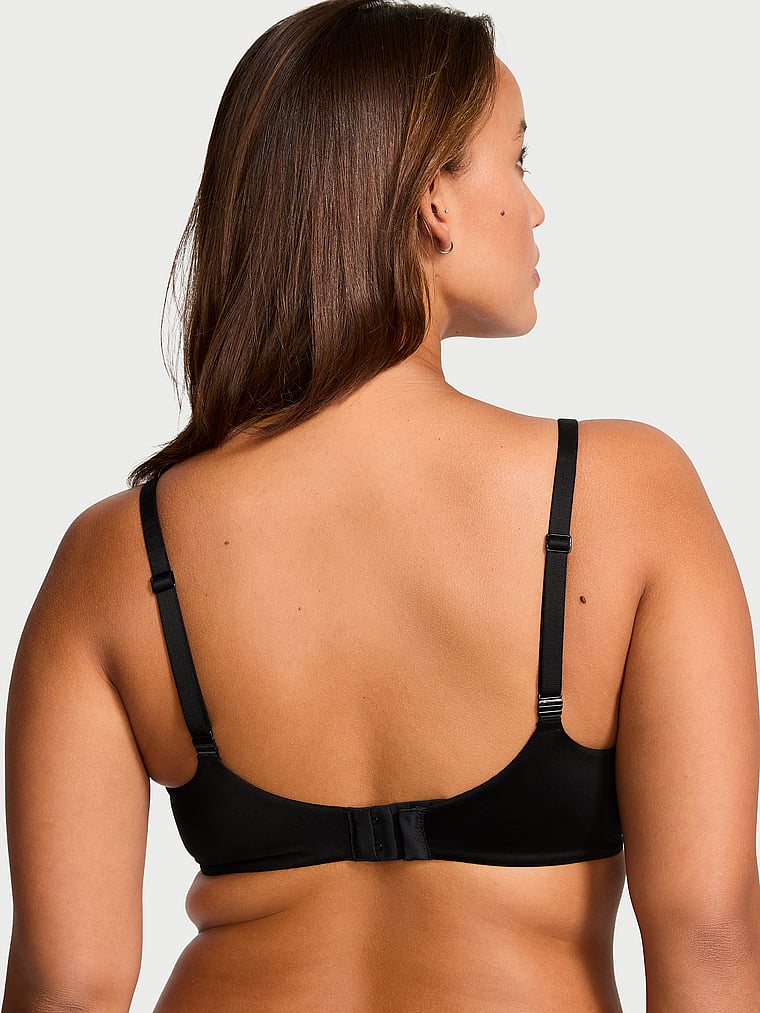 Victoria's Secret, Body by Victoria Invisible Lift Smooth Minimizer Bra, Black, onModelBack, 2 of 5 Sofia  is 5'8" and wears 36D or Large
