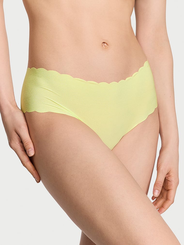 Victoria's Secret, No-Show new No-Show Cheeky Panty, Citron Glow, onModelFront, 2 of 3 Lotta is 5'10" and wears Small