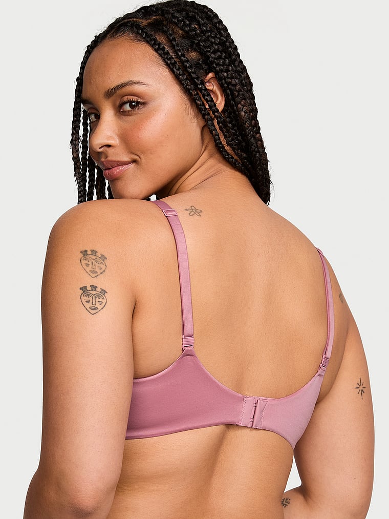 Victoria's Secret, Body by Victoria Invisible Lift Full-Coverage Minimizer Bra, Dusk Mauve, onModelBack, 2 of 4 Gilly  is 5'10" and wears 36D or Large