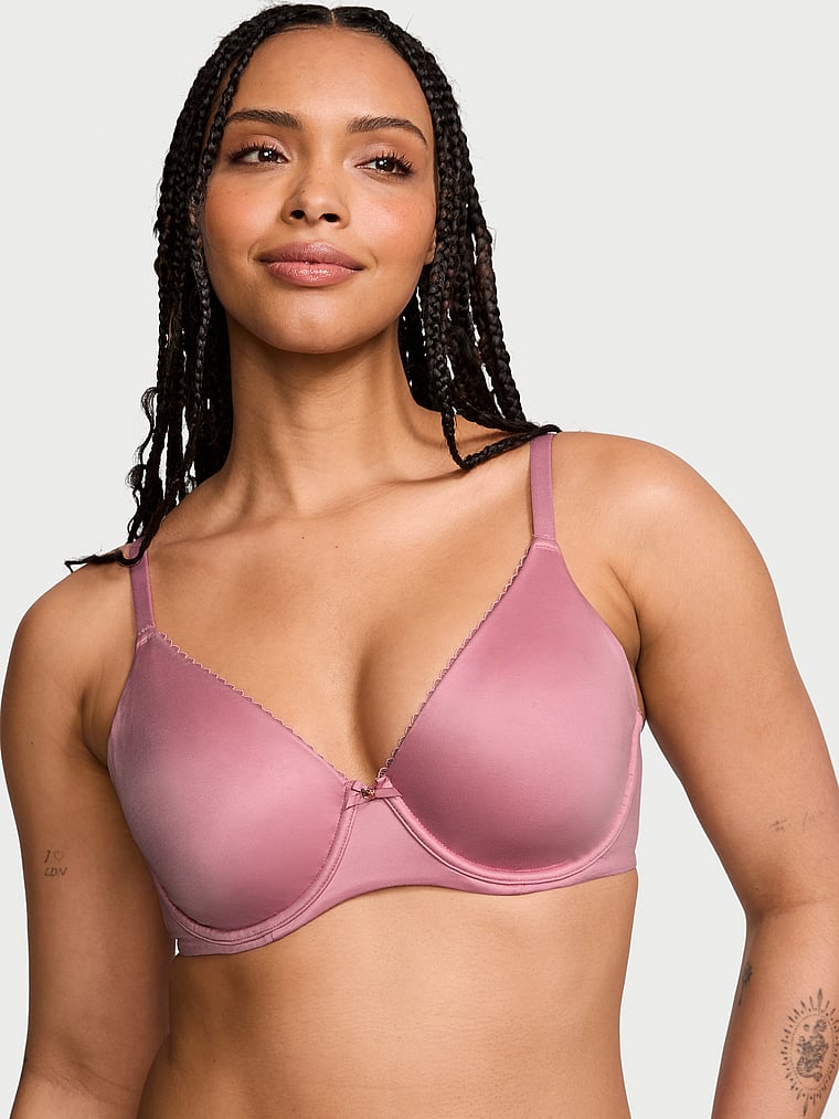 Victoria's Secret, Body by Victoria Invisible Lift Full-Coverage Minimizer Bra, Dusk Mauve, onModelFront, 1 of 4 Gilly  is 5'10" and wears 36D or Large