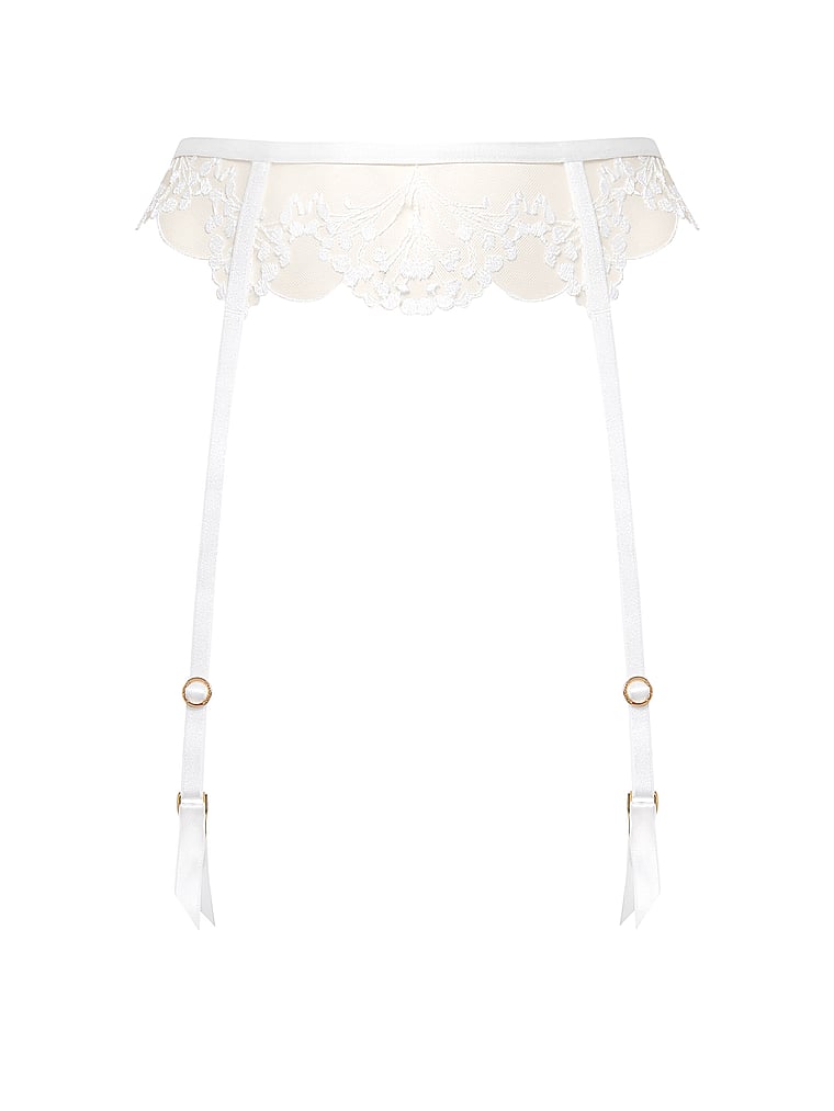 Victoria's Secret, BLUEBELLA Marisa Suspender, White, offModelFront, 3 of 4