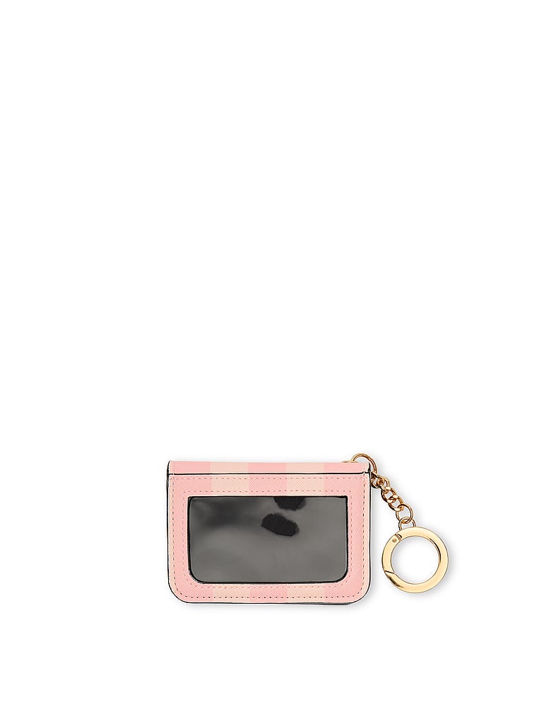 Victoria's Secret, Victoria's Secret Flap Card Case Keychain, Iconic Stripe, onModelBack, 2 of 3