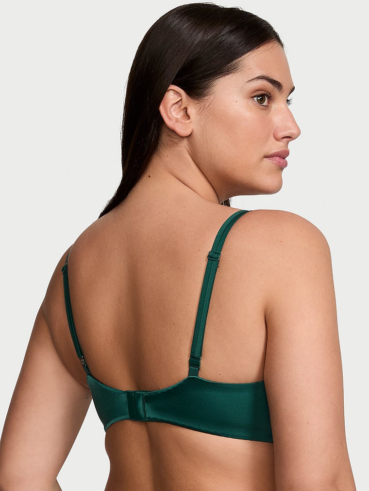 Victoria's Secret, Very Sexy Smooth Push-Up Bra, Green Mystique, onModelBack, 2 of 4 Lorena is 5'9" and wears 34DD (E) or Large