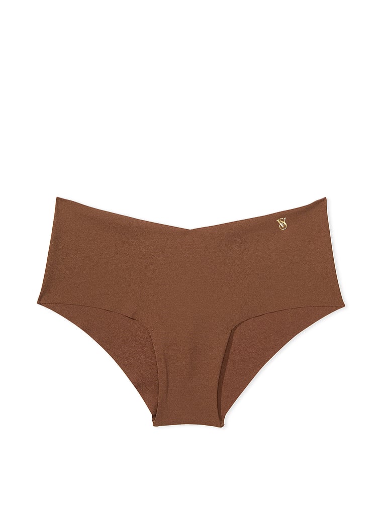 Victoria's Secret, No-Show No-Show Lace Cheeky Panty, Brown, offModelFront, 3 of 3