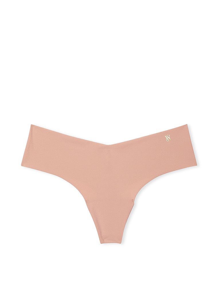 Victoria's Secret, No-Show No-Show Thong Panty, Macaron, offModelFront, 3 of 3