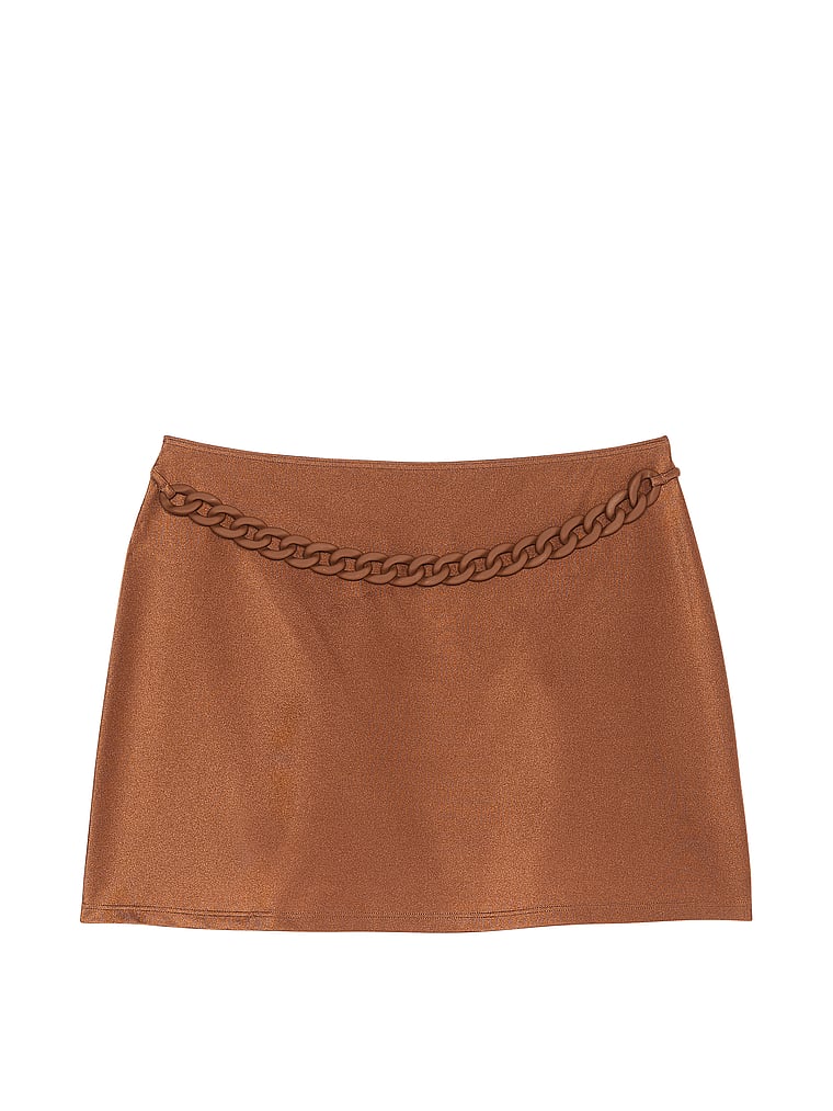 Chain-Link Mini Cover-Up Skirt