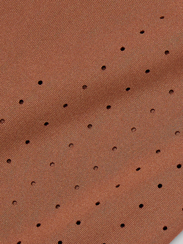 Victoria's Secret, VSX VS Essential High-Rise Perforated Leggings, Caramel, detail, 5 of 5