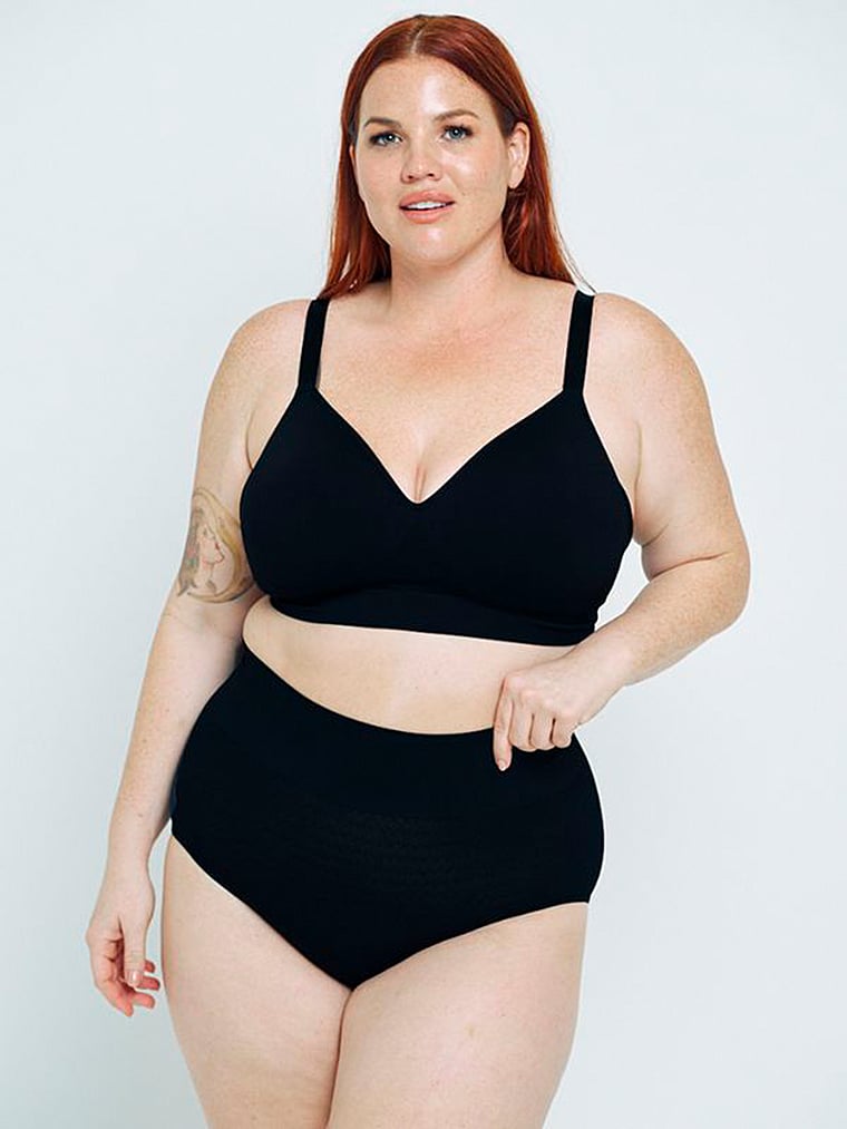 Victoria's Secret, MINDD Sculpt T-Shirt Bra, Black, onModelFront, 1 of 3