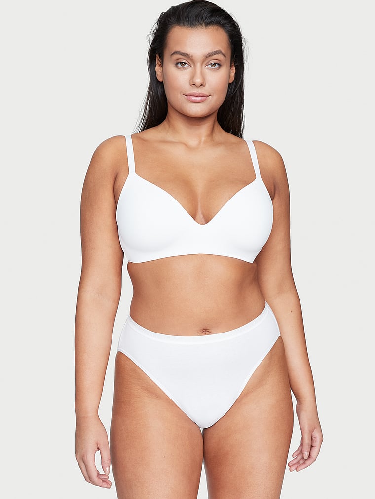 Stretch Pointelle High-Leg Brief Panty