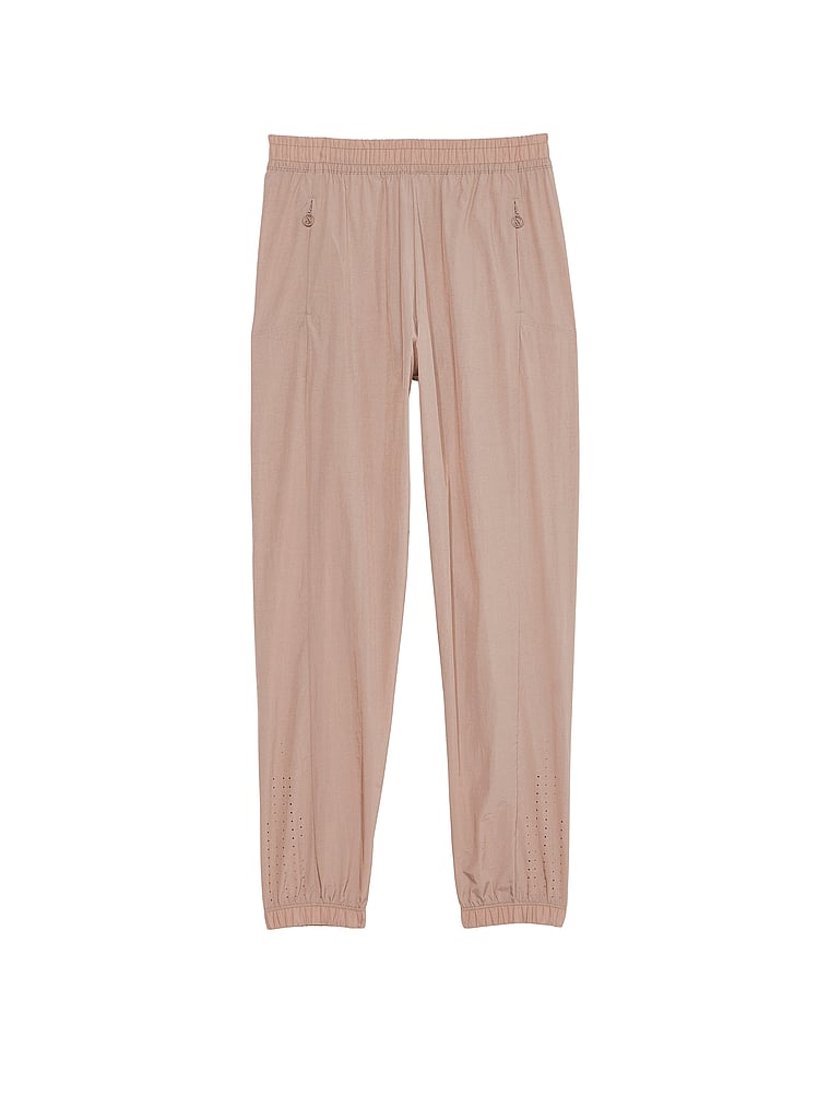 Victoria's Secret, VSX Parachute Weekend Jogger Pant, Bare Taupe, offModelFront, 2 of 4