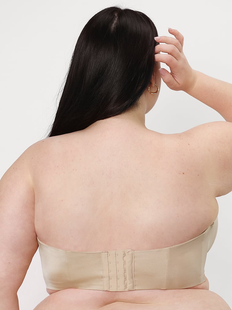 Victoria's Secret, Curvy Couture Smooth Strapless Multi-Way Bra, Champagne, onModelBack, 2 of 3