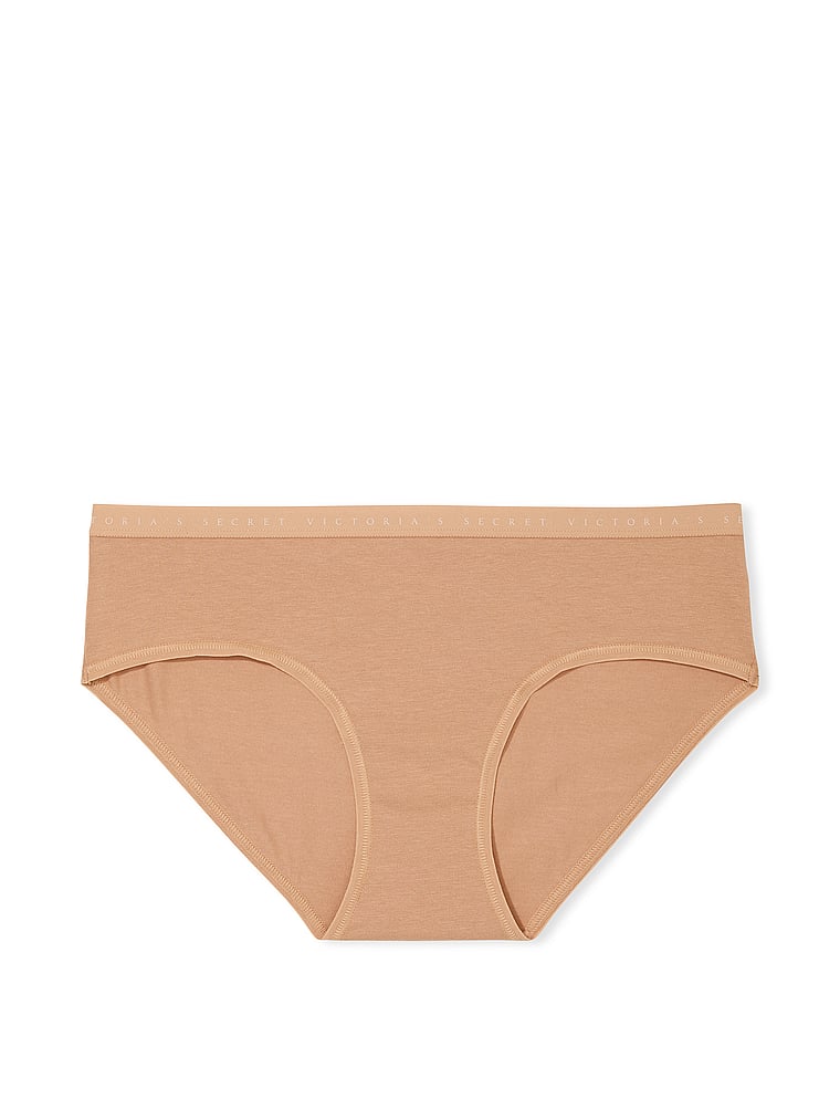 Victoria's Secret, Victoria's Secret Stretch Cotton Hiphugger Panty, Praline, offModelFront, 1 of 3