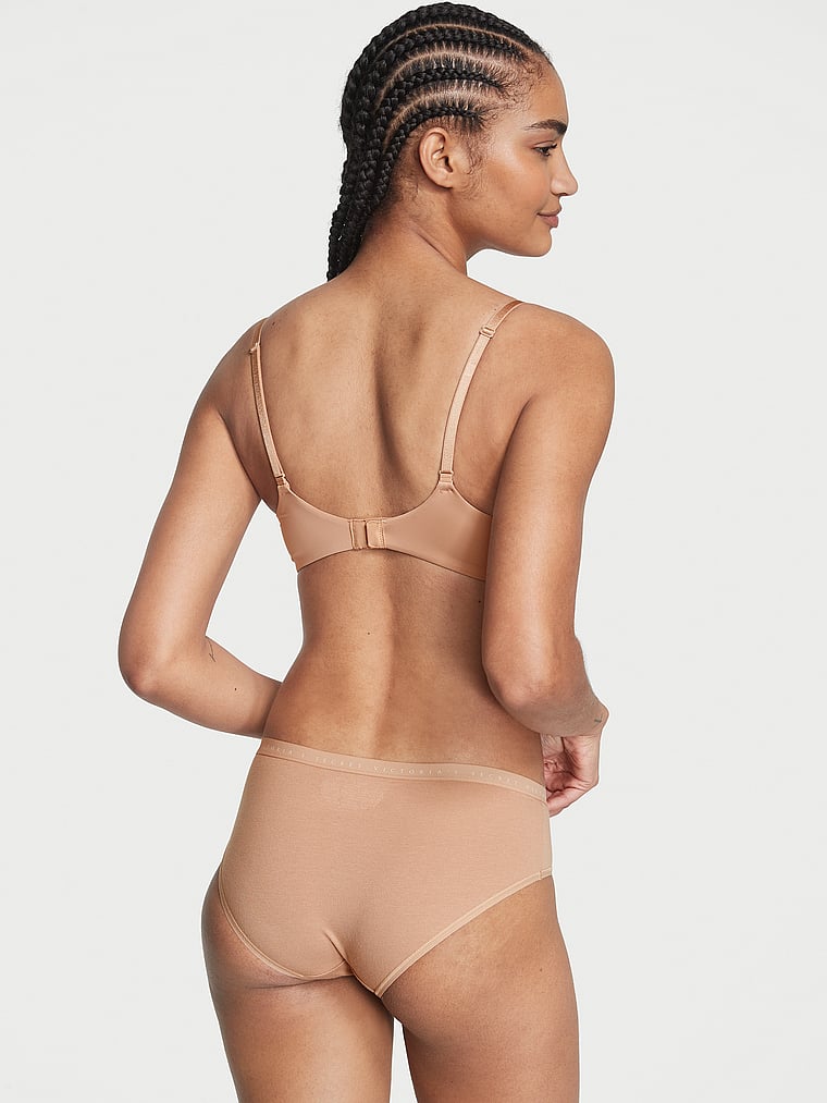 Victoria's Secret, Victoria's Secret Stretch Cotton Hiphugger Panty, Praline, onModelBack, 3 of 3 Anyeline is 5'10" and wears Small