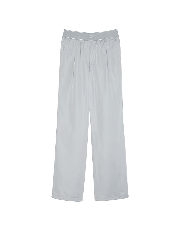Lux Glossy Sport Wide-Leg Pants