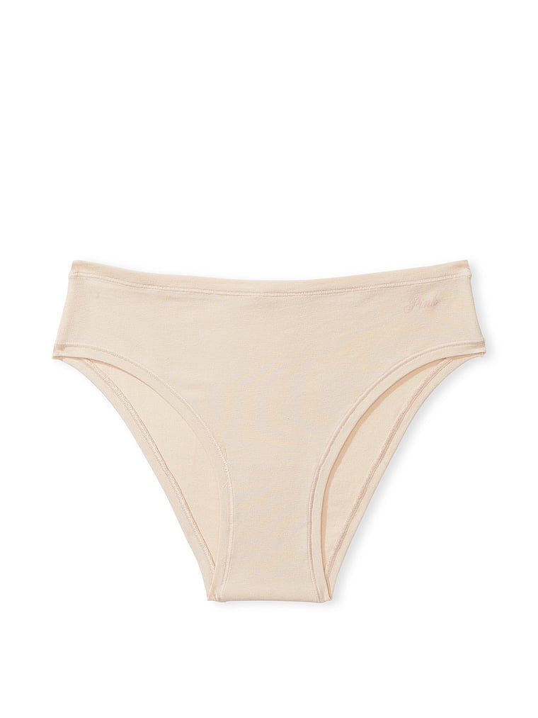 PINK Cotton Cheeky Panty, Marzipan, offModelFront, 3 of 3