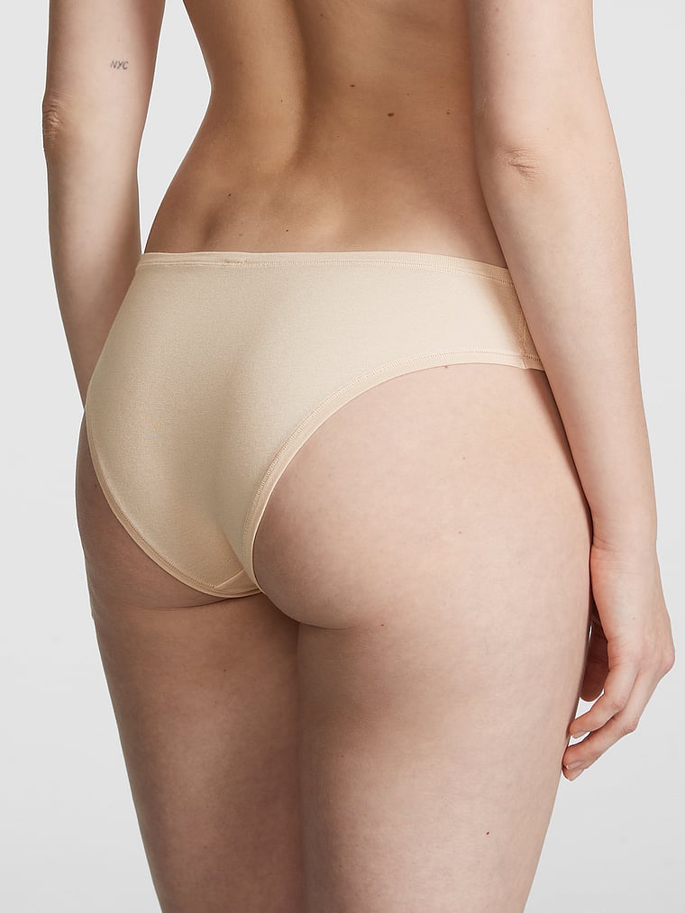 PINK Cotton Cheeky Panty, Marzipan, onModelBack, 2 of 3 Anabel is 5'8" or 173cm and wears Small