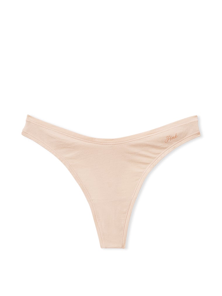 Cotton High-Leg Thong Panty