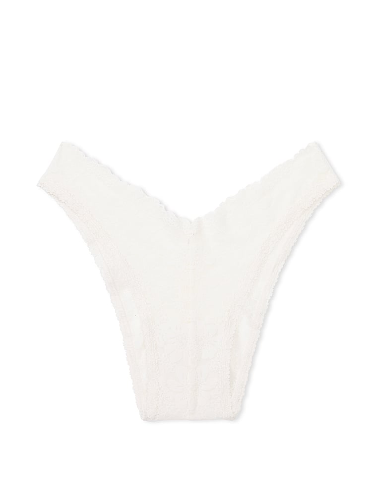 PINK PINK Wink™ V-Front Brazilian Panty, Coconut White, offModelFront, 2 of 4