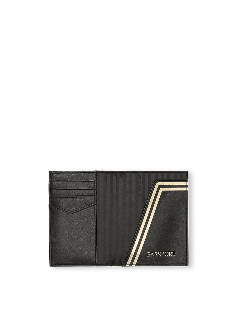 Porte-documents / Portefeuille Passeport Victoria's Secret En Cuir Véritable Noir - Occasion Très Bon état