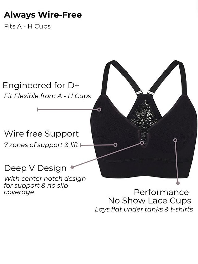 Victoria's Secret, MINDD Deep V-Notch Bra, Champagne, detail, 4 of 4