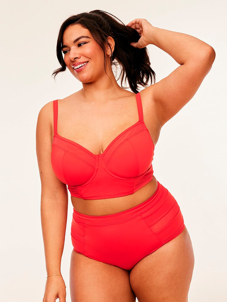 Victoria's Secret, Adore Me Daeny Swim Top, Bittersweet, onModelFront, 1 of 4
