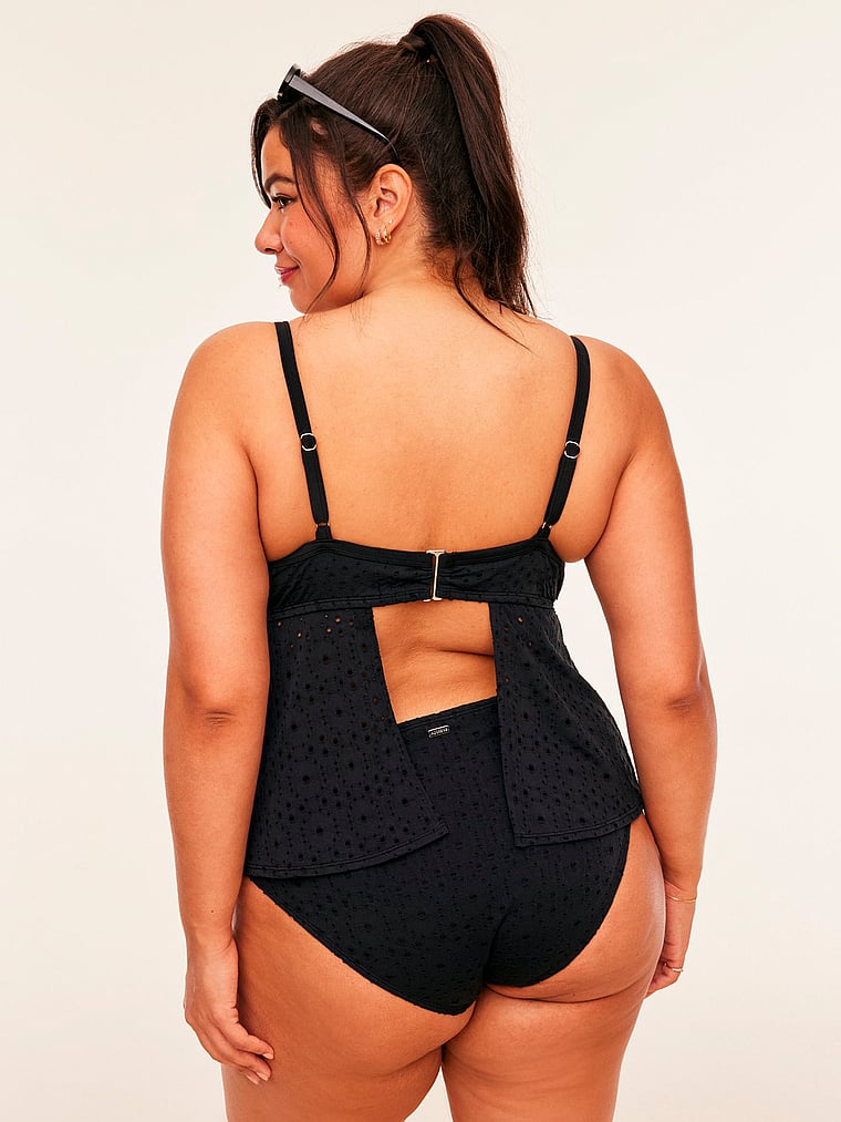 Victoria's Secret, Adore Me Bailee Swim Bottom, Jet Black, offModelBack, 5 of 6