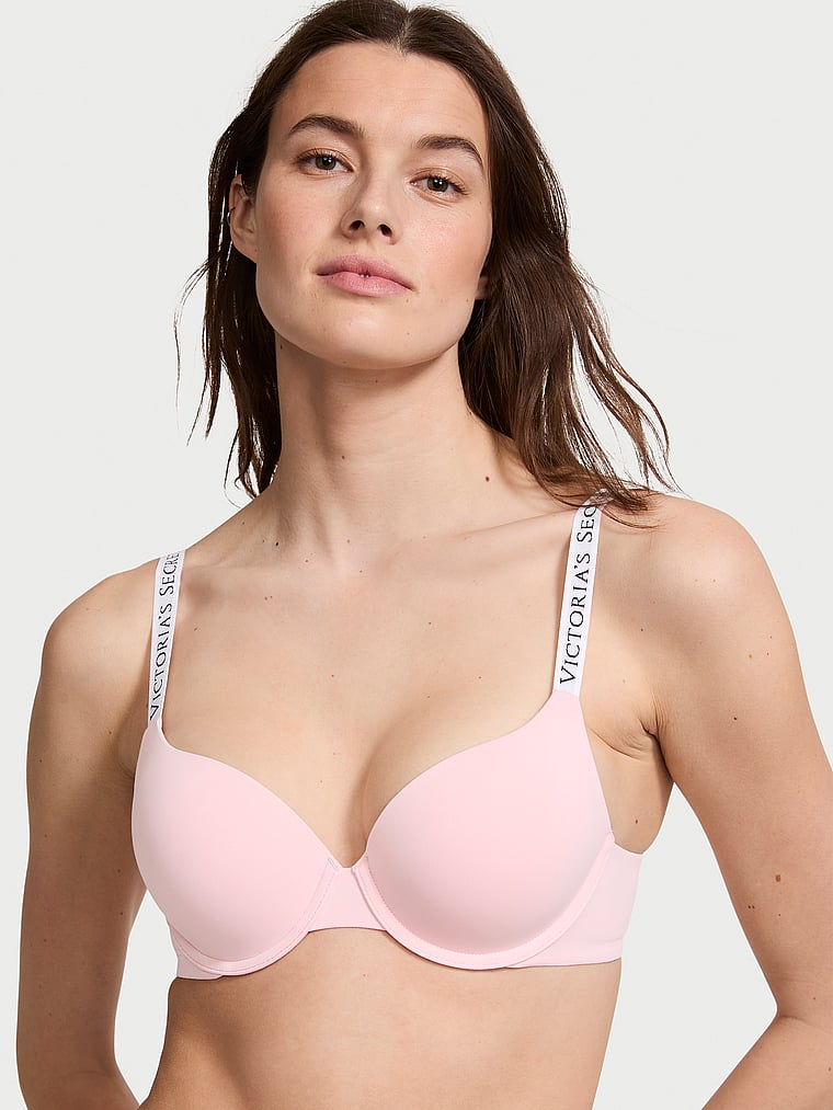Victoria's Secret, The T-shirt Push-Up Perfect Shape Bra, onModelFront, 1 of 3