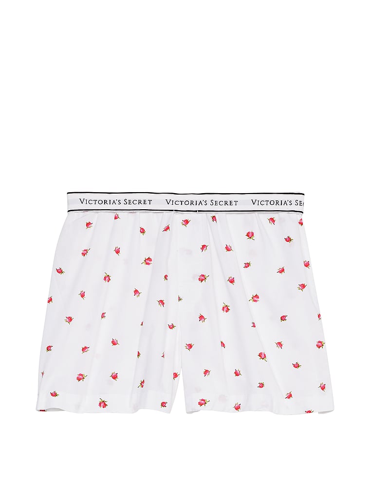 Victoria's Secret, Victoria's Secret Heritage Cotton Boxer Shorts, Rosebuds, offModelFront, 3 of 3
