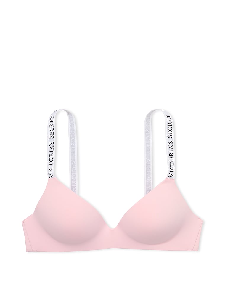 Victoria's Secret, The T-shirt Lightly Lined Wireless Bra, Pretty Blossom, offModelFront, 3 of 3
