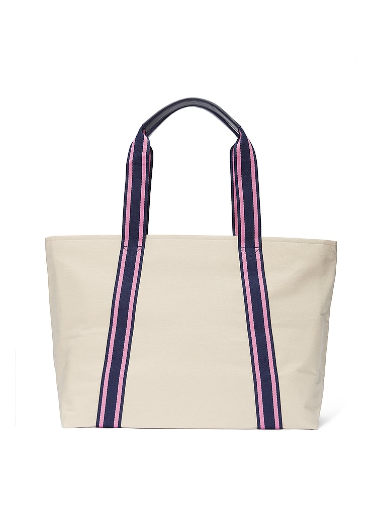 Victoria's Secret, Victoria's Secret Signature Canvas Tote, Signature, onModelBack, 2 of 3