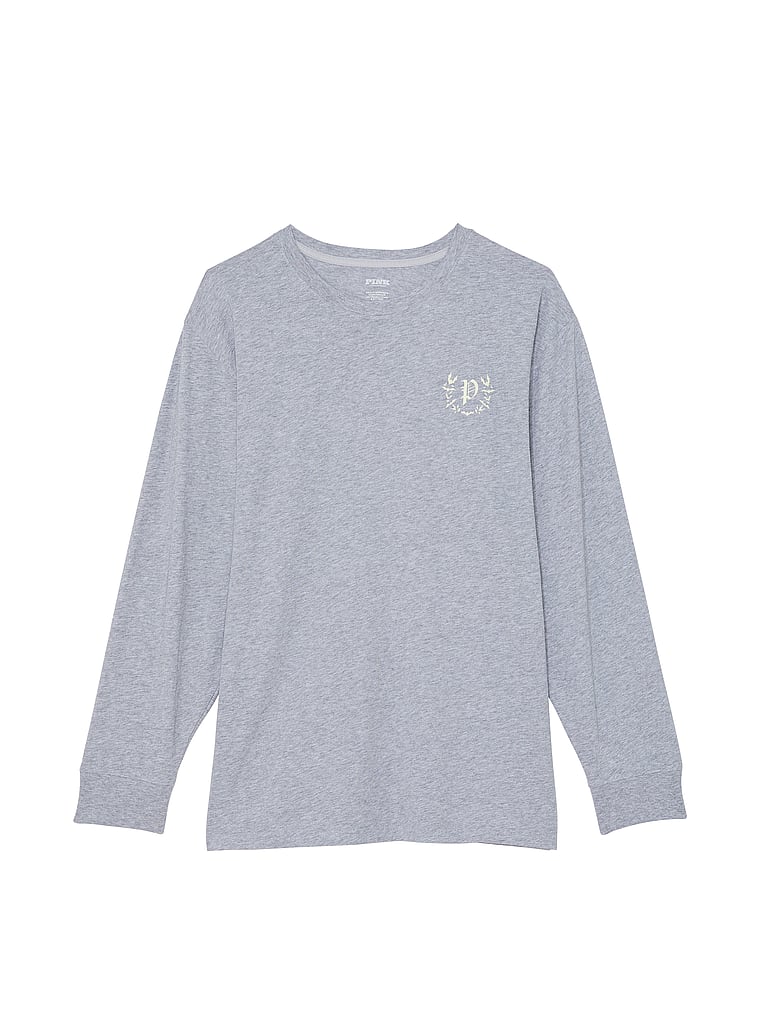 T-shirt Manches Longues Victoria's Secret Pink Campus - Taille XS, Bordeaux, Coton, Neuf Avec étiquettes