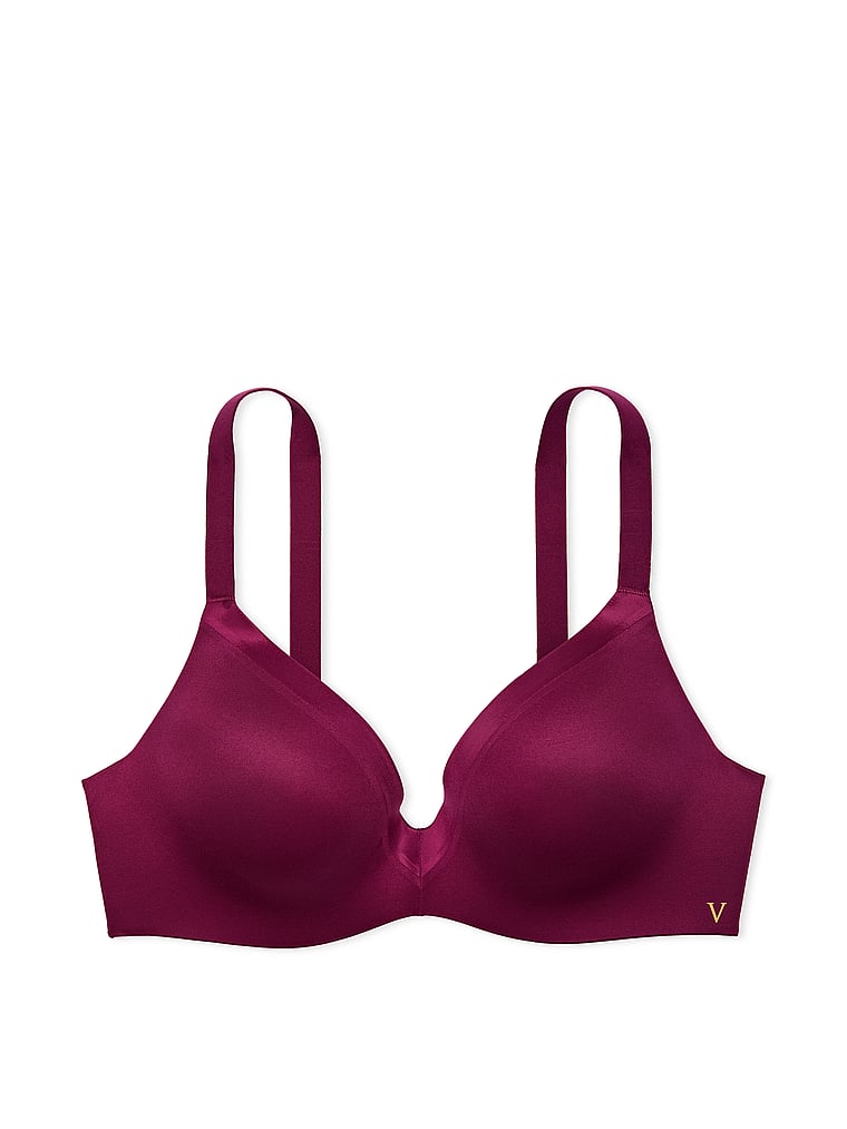 Victoria's Secret, Victoria's Secret Bare Infinity Flex Wireless Perfect Shape Bra, Plum Rouge, offModelFront, 3 of 3