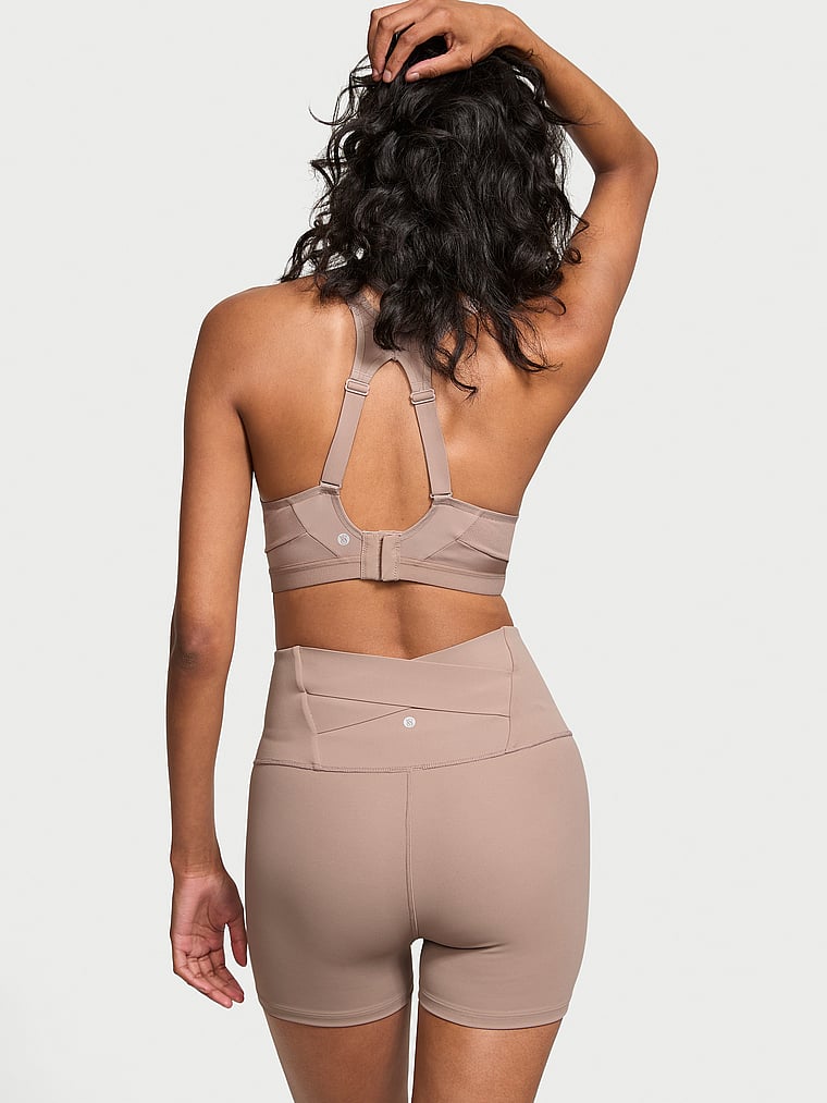 Victoria's Secret, VSX VSX Elevate™ Ultra High-Rise Shorties, Bare Taupe, onModelBack, 2 of 4 Shaanti is 5'9" or 175cm and wears Small