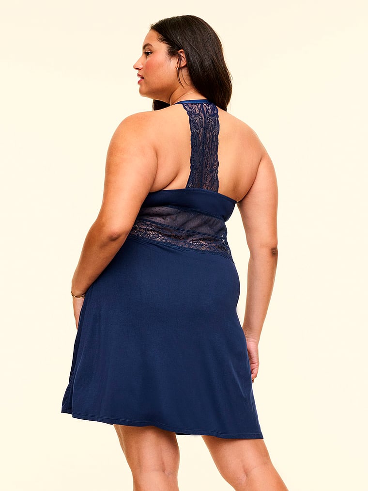 Victoria's Secret, Adore Me Christyna Slip, Medieval Blue, detail, 6 of 6