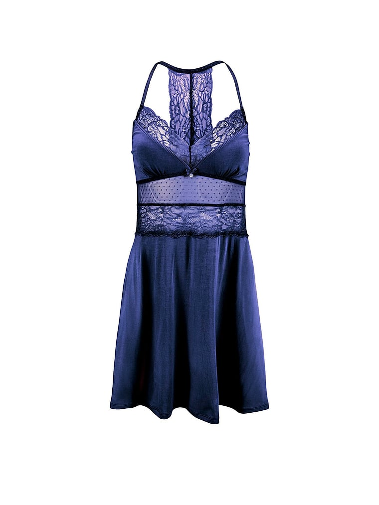 Victoria's Secret, Adore Me Christyna Slip, Medieval Blue, offModelFront, 4 of 6