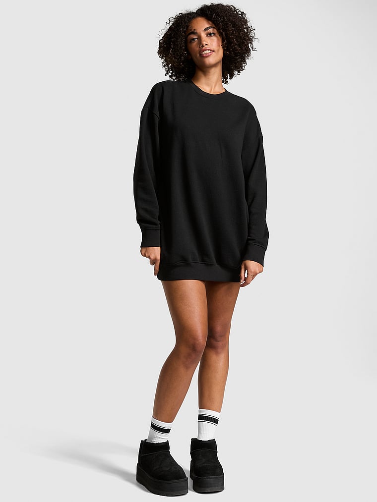 open lace back dress Half Past Midnight Sweatshirt Dress – Curtlenn & Clye Company