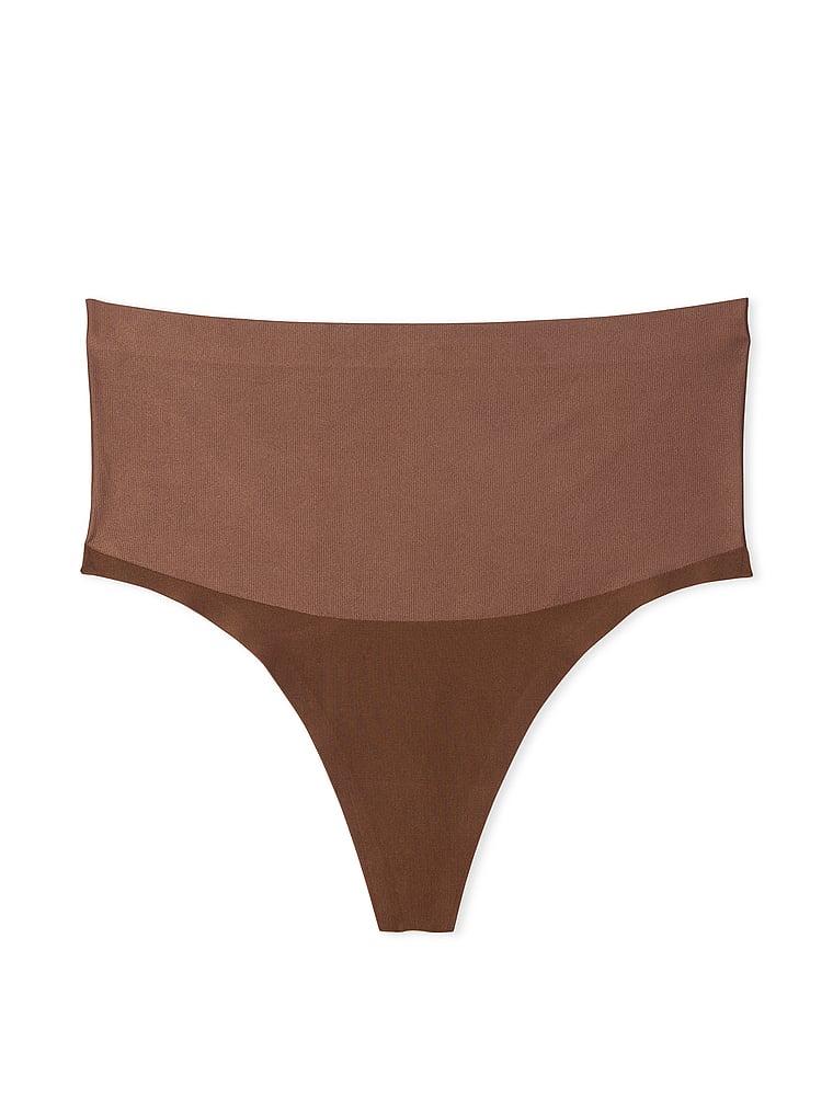 Victoria's Secret, Body by Victoria SmoothingShimmer™ Thong Panty, Ganache, offModelFront, 3 of 3
