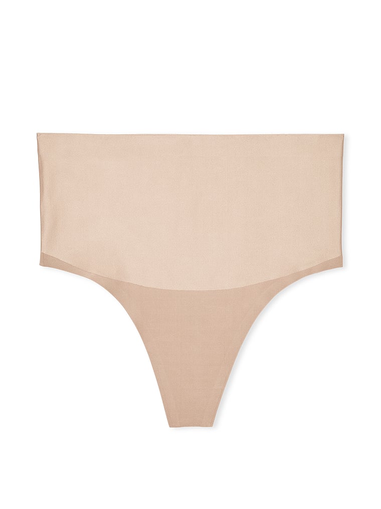 Victoria's Secret, Body by Victoria SmoothingShimmer™ Thong Panty, Praline, offModelFront, 3 of 3