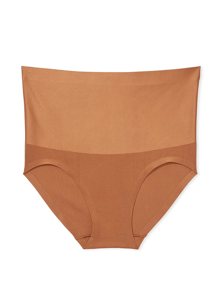 Victoria's Secret, Body by Victoria SmoothingShimmer™ Brief Panty, Caramel, offModelFront, 3 of 3
