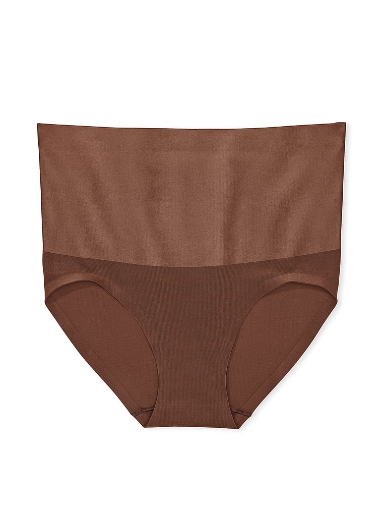 Victoria's Secret, Body by Victoria SmoothingShimmer™ Brief Panty, Ganache, offModelFront, 3 of 3