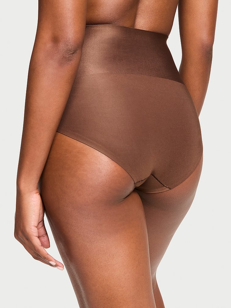 Victoria's Secret, Body by Victoria SmoothingShimmer™ Brief Panty, Ganache, onModelBack, 2 of 3 Tsheca  is 5'9" or 175cm and wears Small