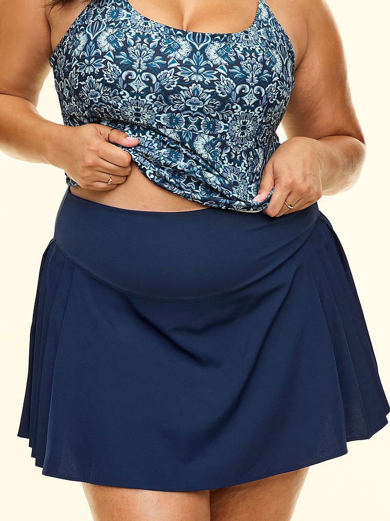 Victoria's Secret, Adore Me Birdie Active Skort, Medieval Blue, offModelBack, 5 of 6