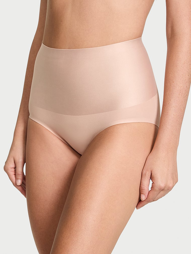 Victoria's Secret, Body by Victoria SmoothingShimmer™ Brief Panty, Macaron, onModelFront, 1 of 3 Rebecca is 5'9" or 175cm and wears Small