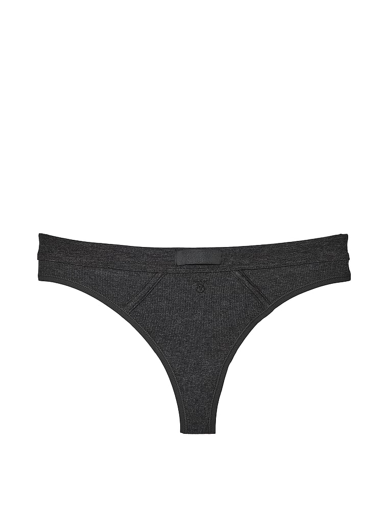 Logo Cotton Strappy Thong Panty